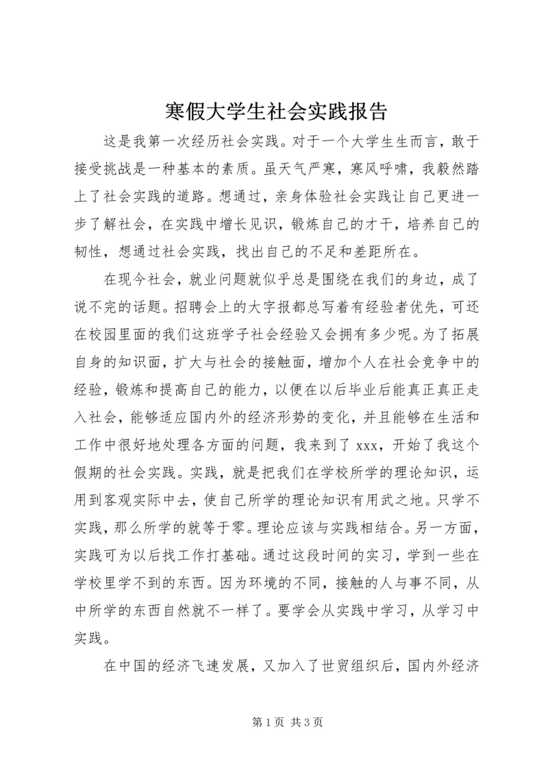 寒假大学生社会实践报告.docx