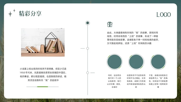 绿色简约人生海海PPT模板宣传PPT动态PPT读书分享