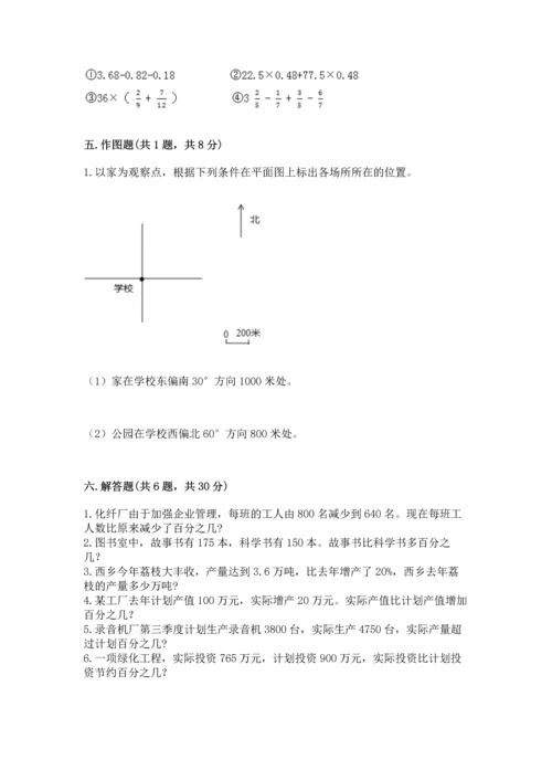 人教版六年级上册数学期末测试卷【研优卷】.docx