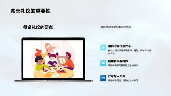 礼仪在生活中的应用PPT模板