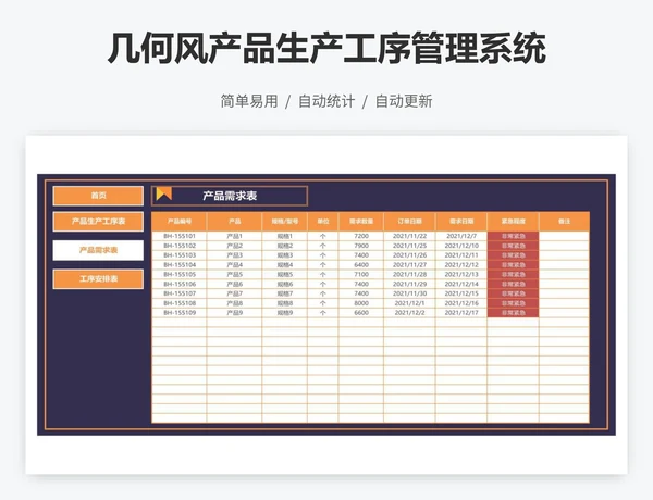 几何风产品生产工序管理系统