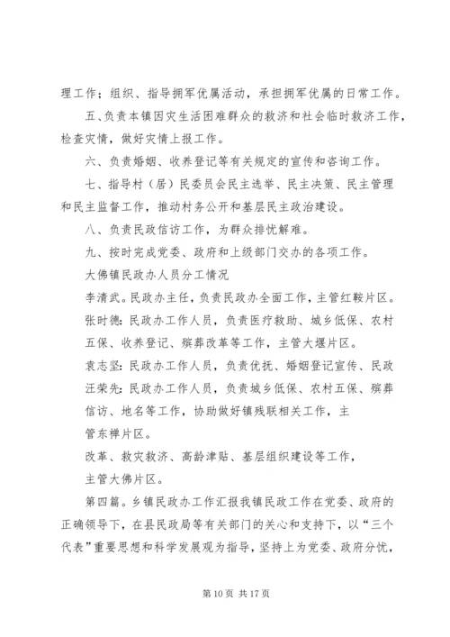 乡镇民政办工作计划.docx