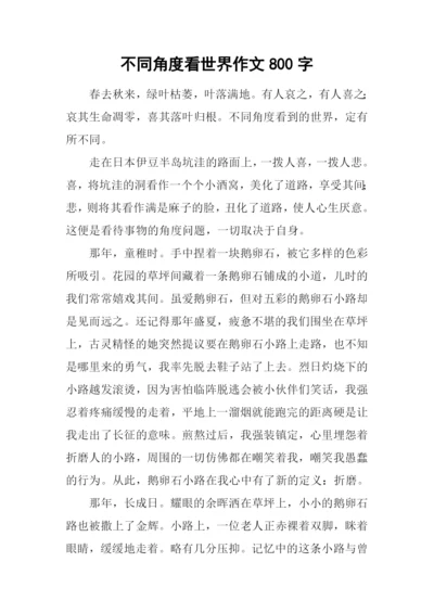 不同角度看世界作文800字.docx