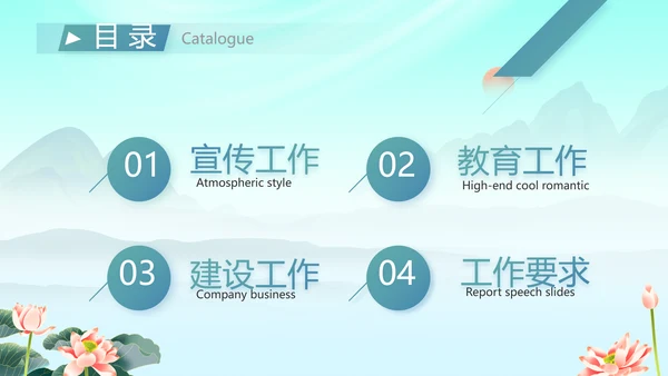 大气党风廉政建设工作报告动态PPT