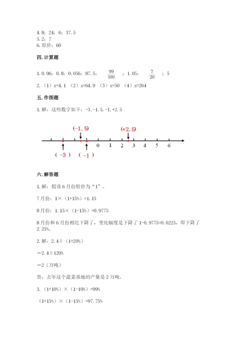 哈尔滨市香坊区六年级下册数学期末测试卷推荐.docx