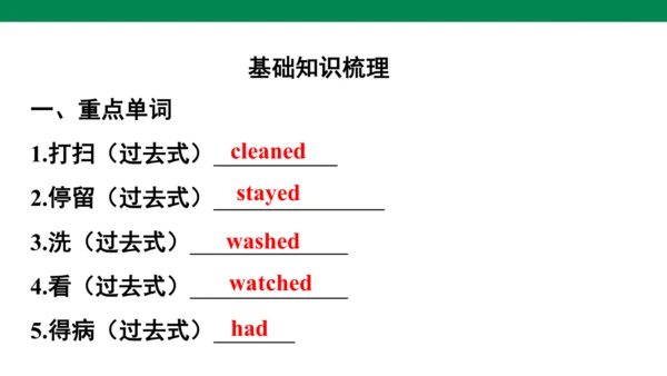 Unit 2　Last weekend专项复习课件(共63张PPT)