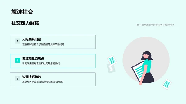 初三学生压力应对报告PPT模板
