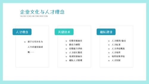 墨绿插画风人才梯队建设与人才培养模板