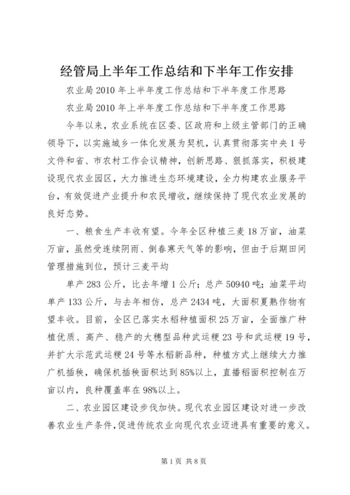 经管局上半年工作总结和下半年工作安排.docx