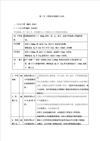 造价工程师建设工程技术与计量讲义第五章工程计量第三节工程量计算规则与方法