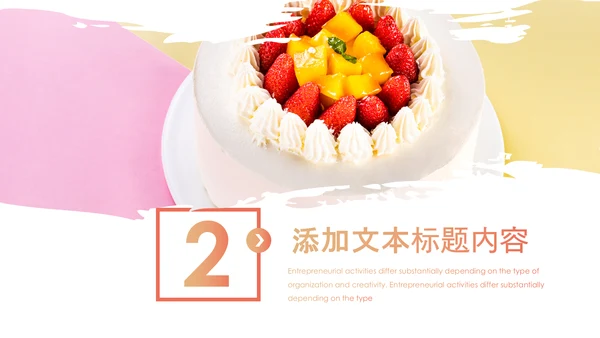 甜品蛋糕美食甜点下午茶动态PPT模板