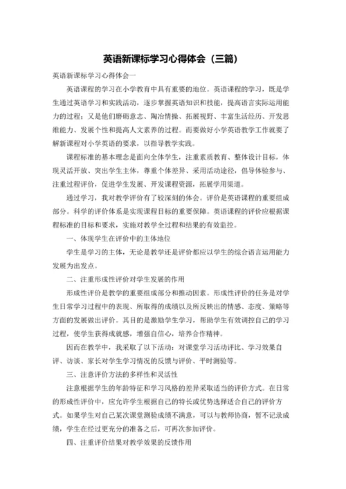 英语新课标学习心得体会（三篇）.docx