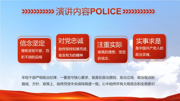 警察公安心向党工作总结计划PPT