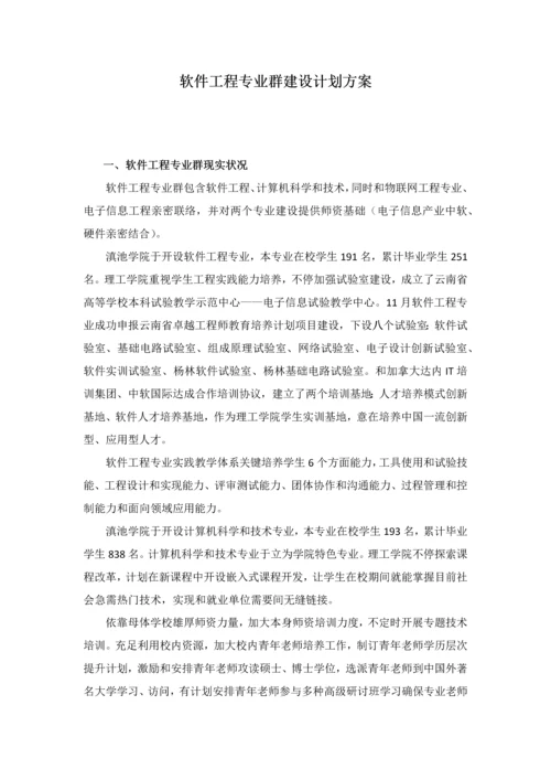 软件综合项目工程专业群建设规划方案专项方案.docx