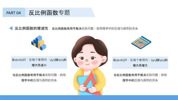 蓝色插画风初中数学函数专题突破PPT