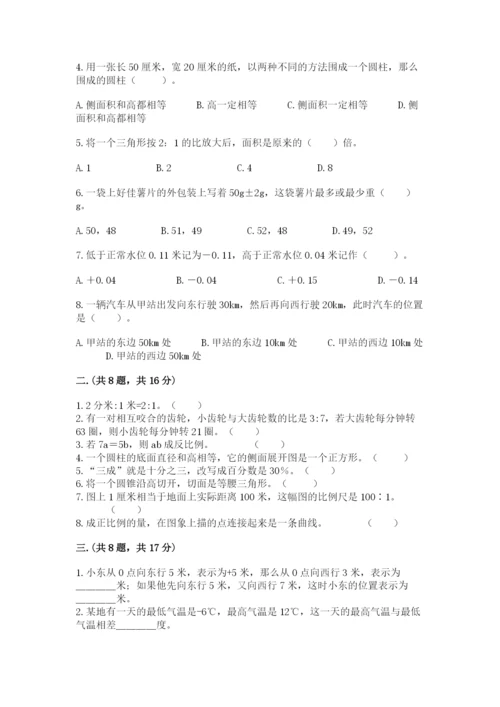 小学六年级数学摸底考试题及完整答案（全优）.docx