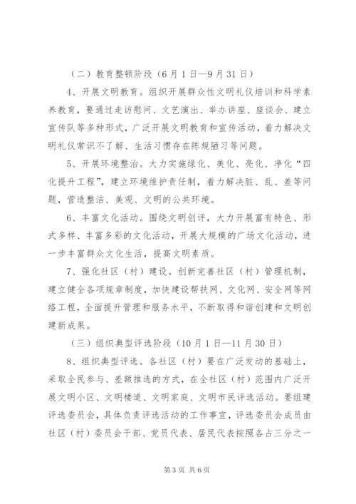 区街道办文明创评实施方案.docx