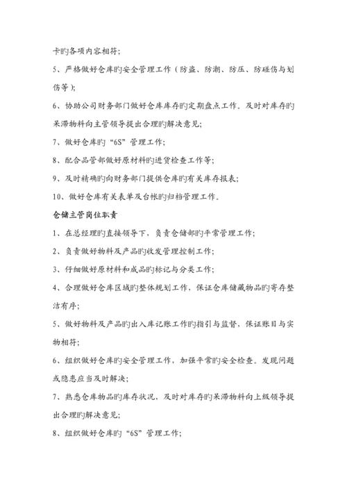 公司各部门及岗位基本职责.docx