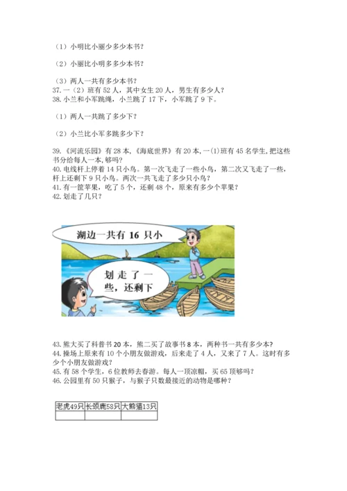 一年级下册数学解决问题100道附参考答案【名师推荐】.docx