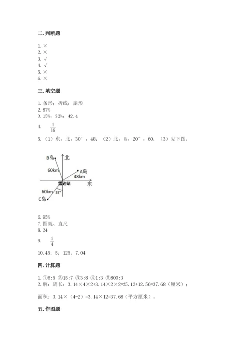 2022六年级上册数学期末考试试卷及完整答案【有一套】.docx