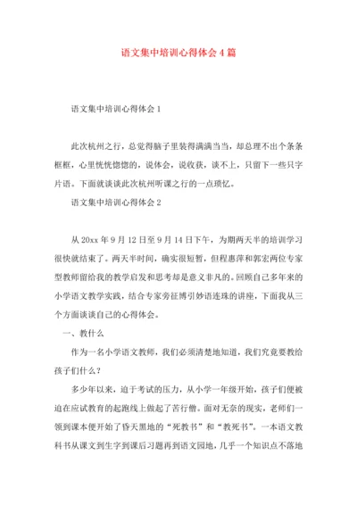 语文集中培训心得体会4篇.docx