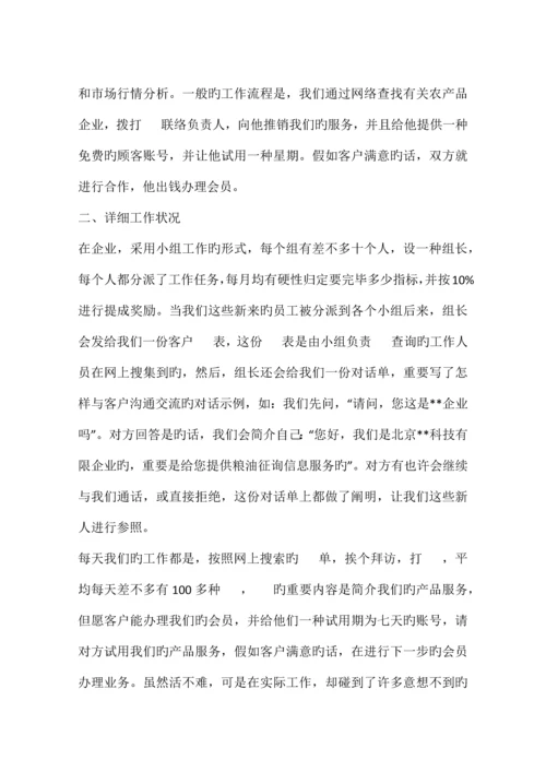 2023年面试电话销售实习报告.docx