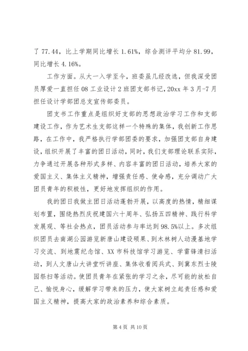 优秀团干的申请书.docx