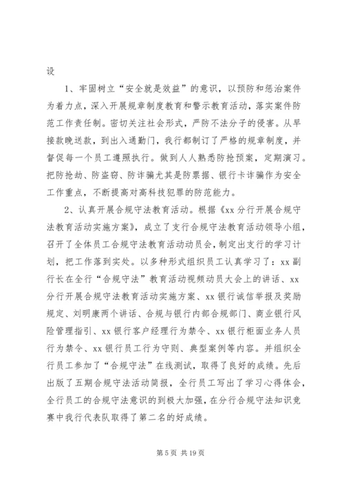 今年上半年银行支行工作总结及下半年工作打算.docx