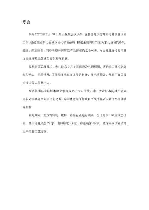 公司冷轧项目调研报告.docx