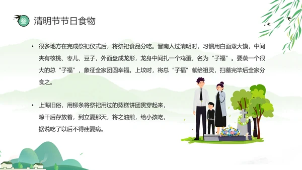 网络扫墓祭祖清明节ppt课件模板