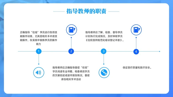 蓝色简约住院医师规范化培训PPT模板宣传PPT动态PPT医疗