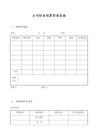 10-公司财务预算管理表格.docx