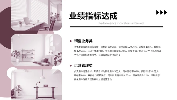 粉色留白简约工作汇报通用PPT模板