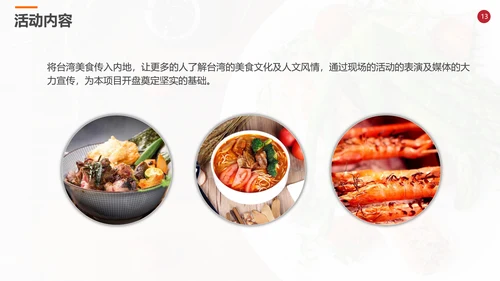 天南地北美食节活动策划方案PPT模板