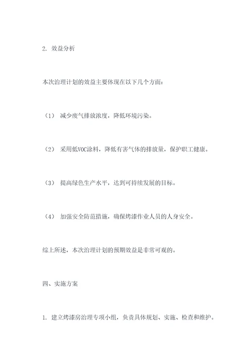 烤漆房治理计划书