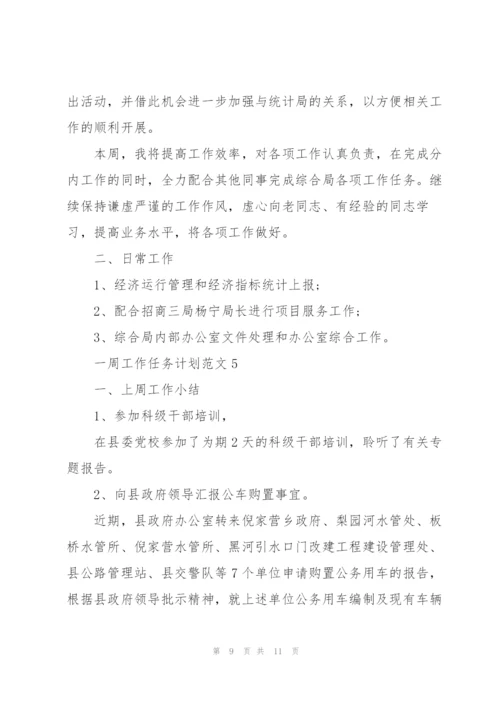 一周工作任务计划范文2022.docx