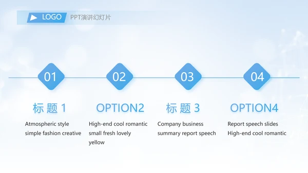蓝色大气科技医美商业计划书动态PPT