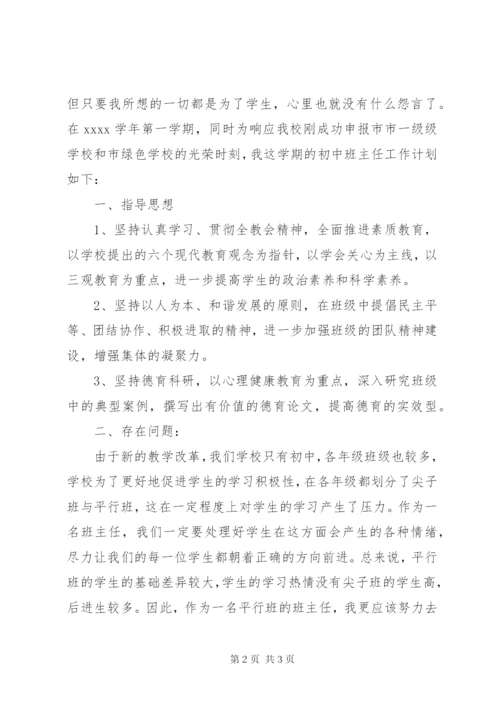 某年初中班主任年度工作计划范本.docx