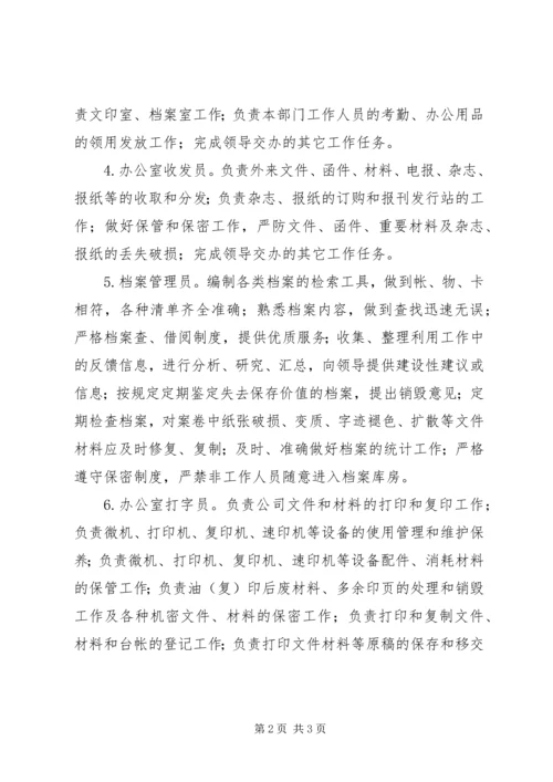 公司办公室考核标准-办公室部门考核标准.docx