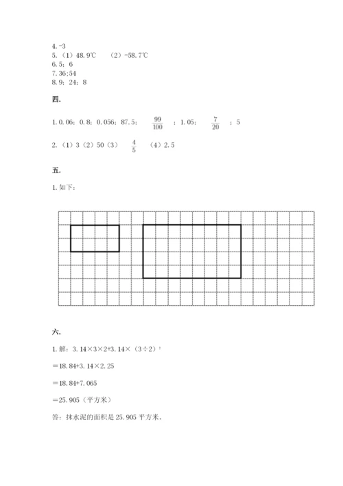 人教版数学小升初模拟试卷附答案【研优卷】.docx