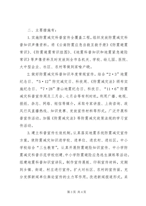 防震减灾科普宣传工作自查报告.docx