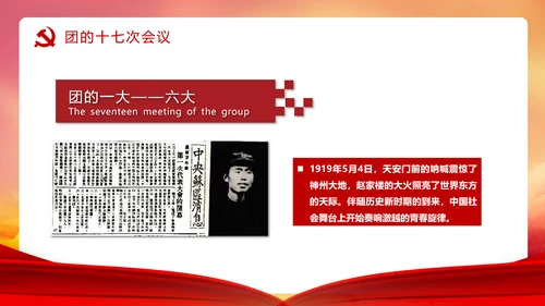 共青团历史党课PPT课件模板