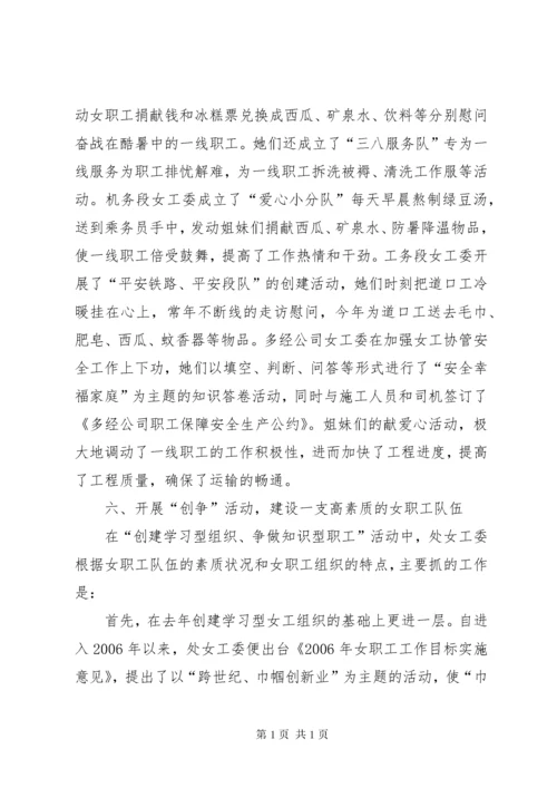 女职工委员会年度工作总结总结.docx