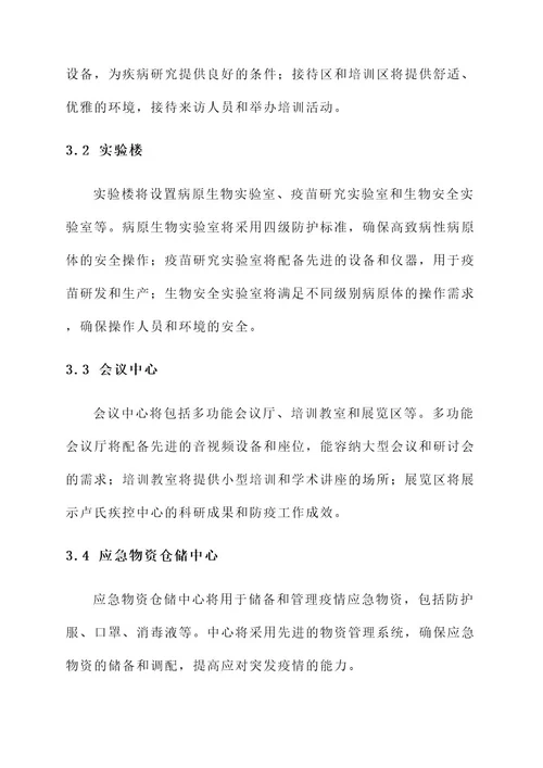 卢氏疾控中心新址建设方案