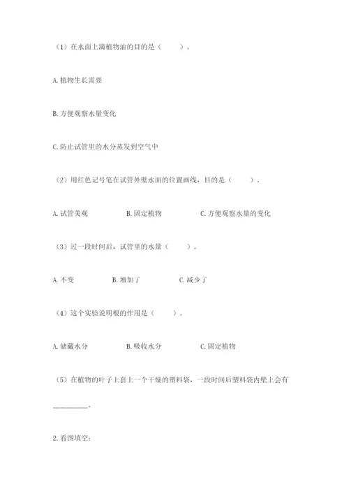 教科版四年级下册科学第一单元《植物的生长变化》测试卷汇编.docx