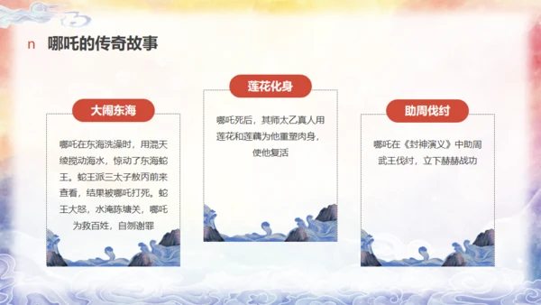 哪吒创意美术课通用PPT模板