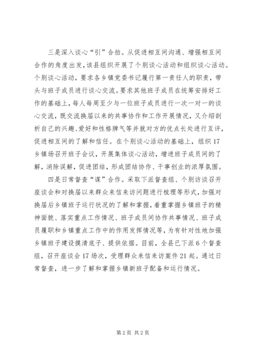 乡镇新班子建设调研报告.docx