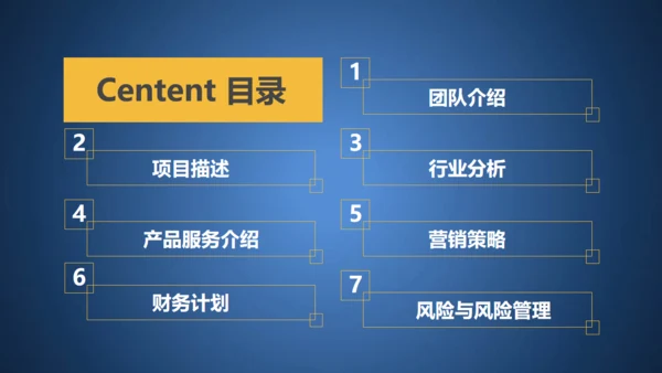 蓝色融资商业创业计划书通用PPT模板