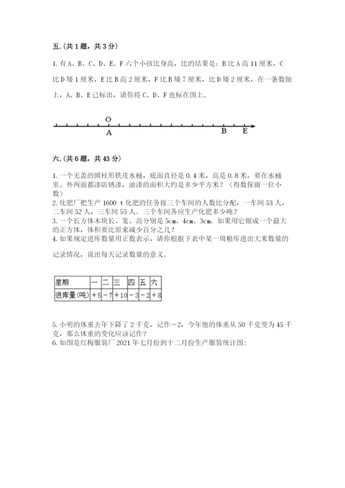 小学毕业班数学检测题及完整答案（历年真题）.docx