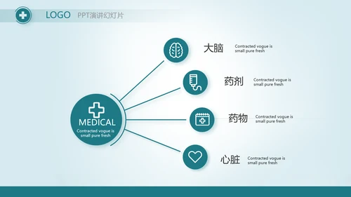 蓝色医疗医学工作报告动态PPT